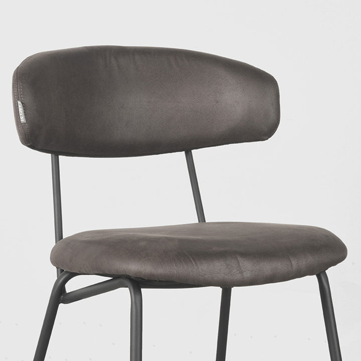 Eetkamerstoel Zephyr - Antraciet - Microfiber (set van 2) - {{ product.type }} - Kas20