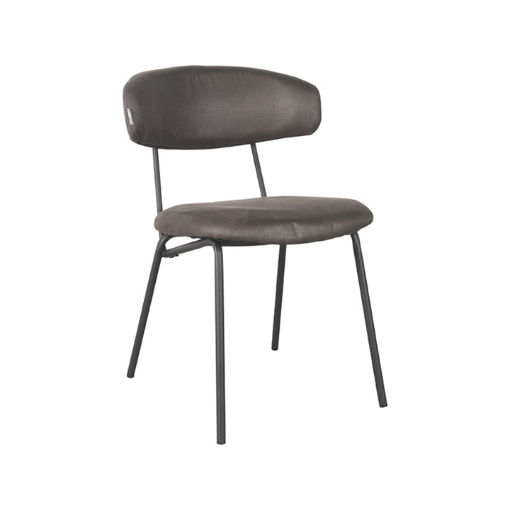 Eetkamerstoel Zephyr - Antraciet - Microfiber (set van 2) - {{ product.type }} - Kas20