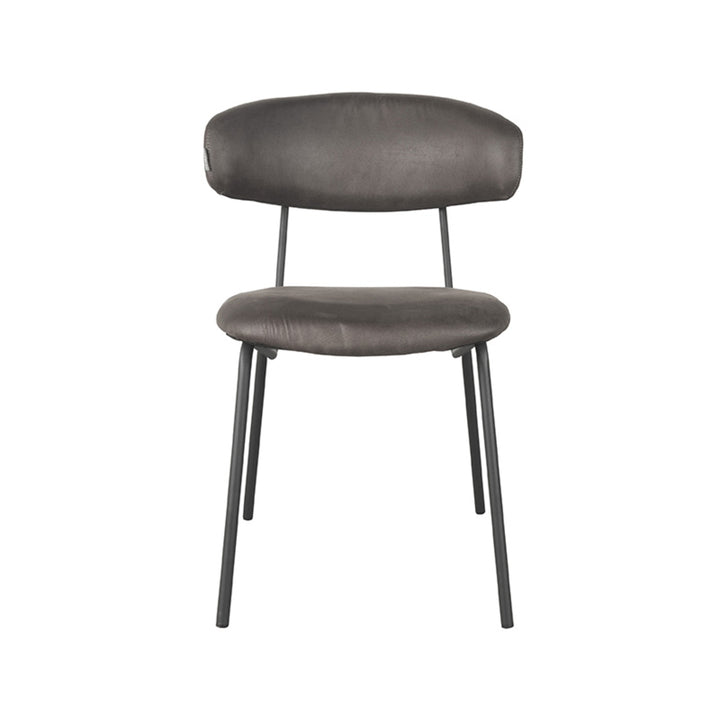 Eetkamerstoel Zephyr - Antraciet - Microfiber (set van 2) - {{ product.type }} - Kas20