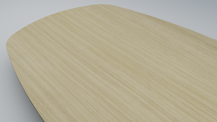 Melamine eettafel eiken licht - Ovaal - Matrix ultra dun onderstel - {{ product.type }} - Kas20