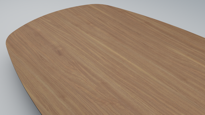 Melamine eettafel noten - Kiezel Type A - Matrix ultra dun onderstel - {{ product.type }} - Kas20