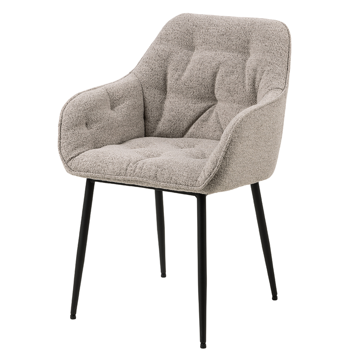 Eetkamerstoel Estee - Monza Beige - Vast onderstel - {{ product.type }} - Kas20