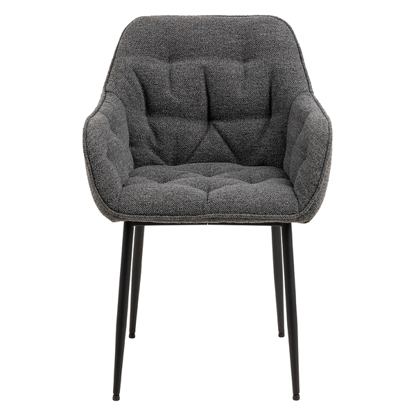 Eetkamerstoel Estee - Monza Dark Grey - Vast onderstel - {{ product.type }} - Kas20