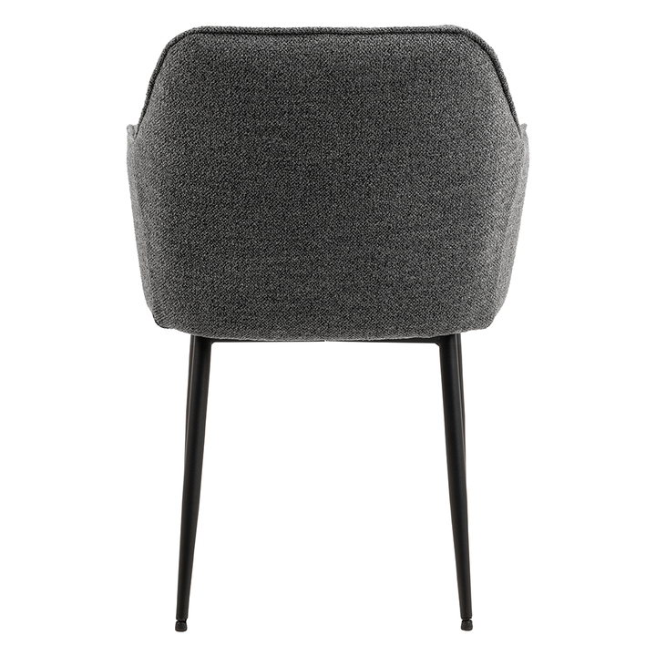 Eetkamerstoel Estee - Monza Dark Grey - Vast onderstel - {{ product.type }} - Kas20