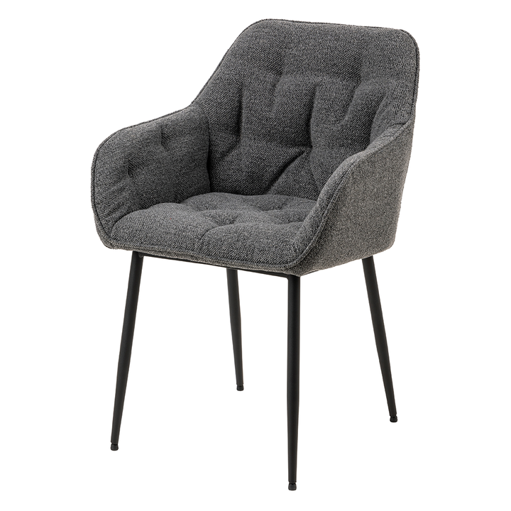 Eetkamerstoel Estee - Monza Dark Grey - Vast onderstel - {{ product.type }} - Kas20