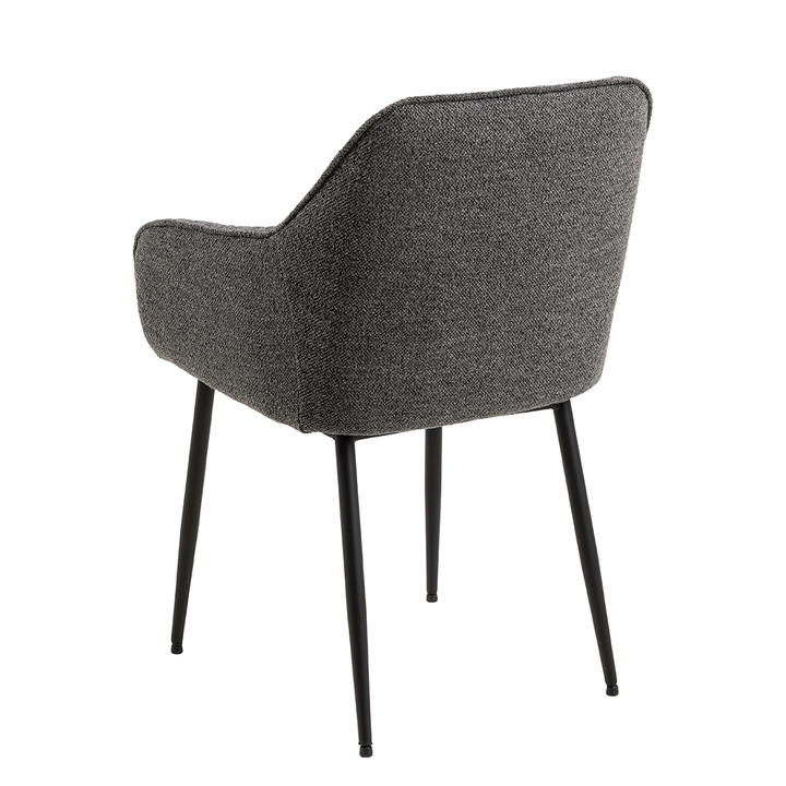 Eetkamerstoel Estee - Monza Dark Grey - Vast onderstel - {{ product.type }} - Kas20
