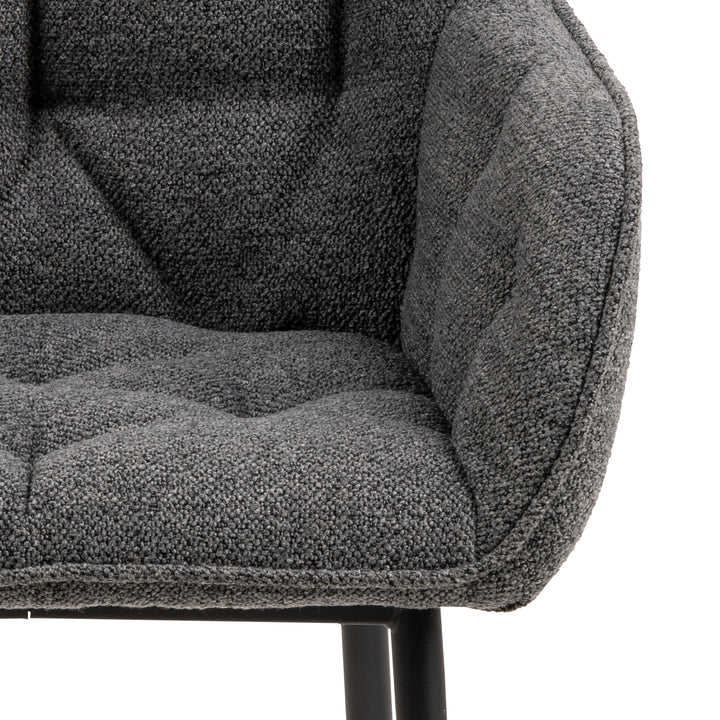 Eetkamerstoel Estee - Monza Dark Grey - Vast onderstel - {{ product.type }} - Kas20