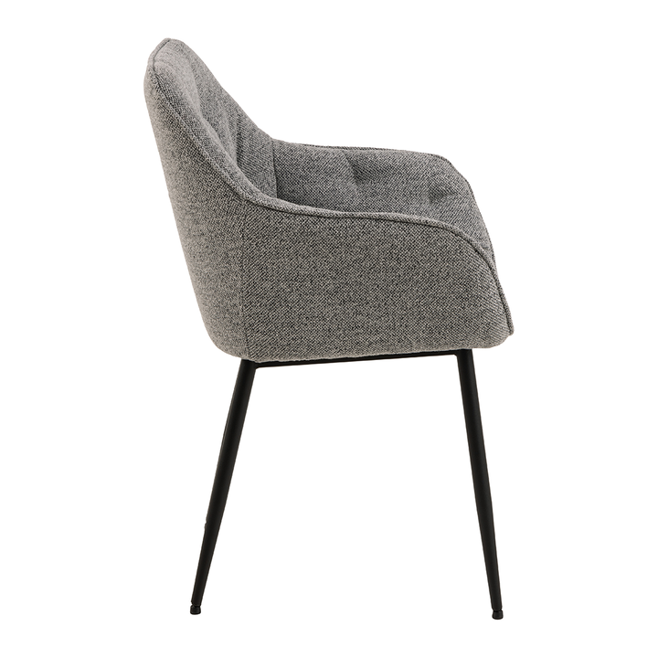 Eetkamerstoel Estee - Monza Grey - Vast onderstel - {{ product.type }} - Kas20