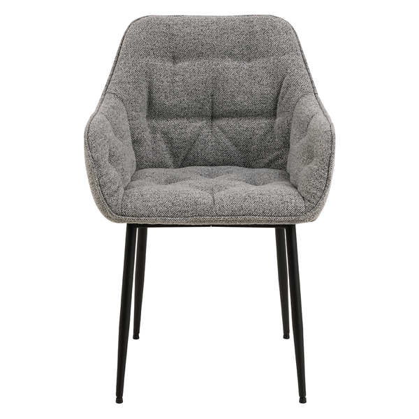 Eetkamerstoel Estee - Monza Grey - Vast onderstel - {{ product.type }} - Kas20
