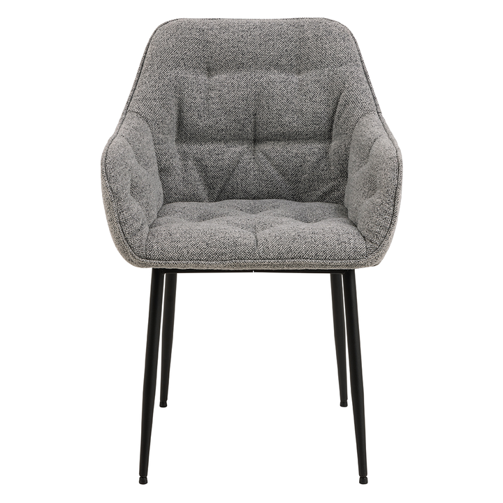 Eetkamerstoel Estee - Monza Grey - Vast onderstel - {{ product.type }} - Kas20
