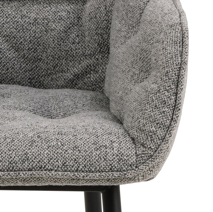 Eetkamerstoel Estee - Monza Grey - Vast onderstel - {{ product.type }} - Kas20