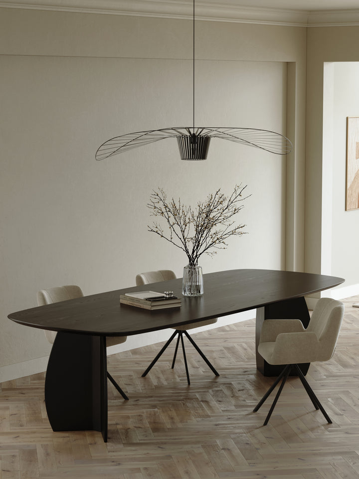 Eiken eettafel Zwart - Deens Ovaal - Maan zwart - {{ product.type }} - Kas20