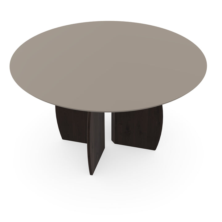 Fenix Eettafel Beige Arizona - Rond - Maan walnut brown - {{ product.type }} - Kas20
