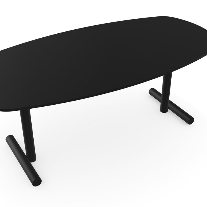 Fenix eettafel Nero Ingo - Deens Ovaal - T-poot Zwart - {{ product.type }} - Kas20