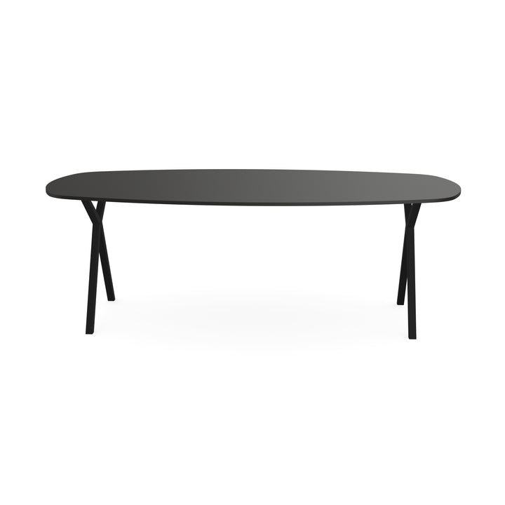 Fenix Eettafel Piomba Doha - Deens Ovaal - Scissor zwart - {{ product.type }} - Kas20