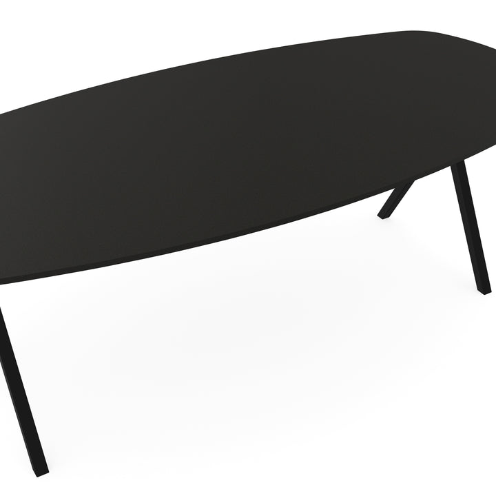 Fenix Eettafel Piomba Doha - Deens Ovaal - Scissor zwart - {{ product.type }} - Kas20