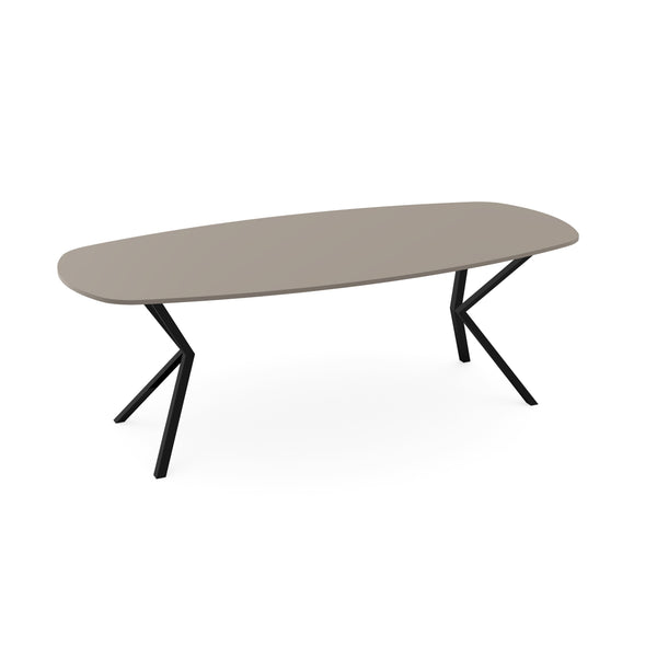 Fenix Eettafel Beige Arizona - Deens Ovaal - VV zwart