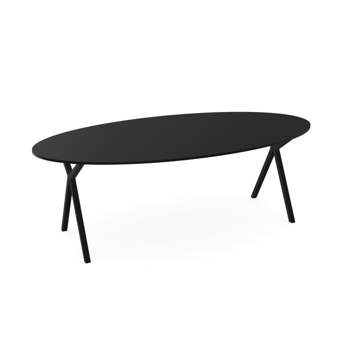 Fenix Eettafel nero ingo - Ovaal - scissor zwart - {{ product.type }} - Kas20