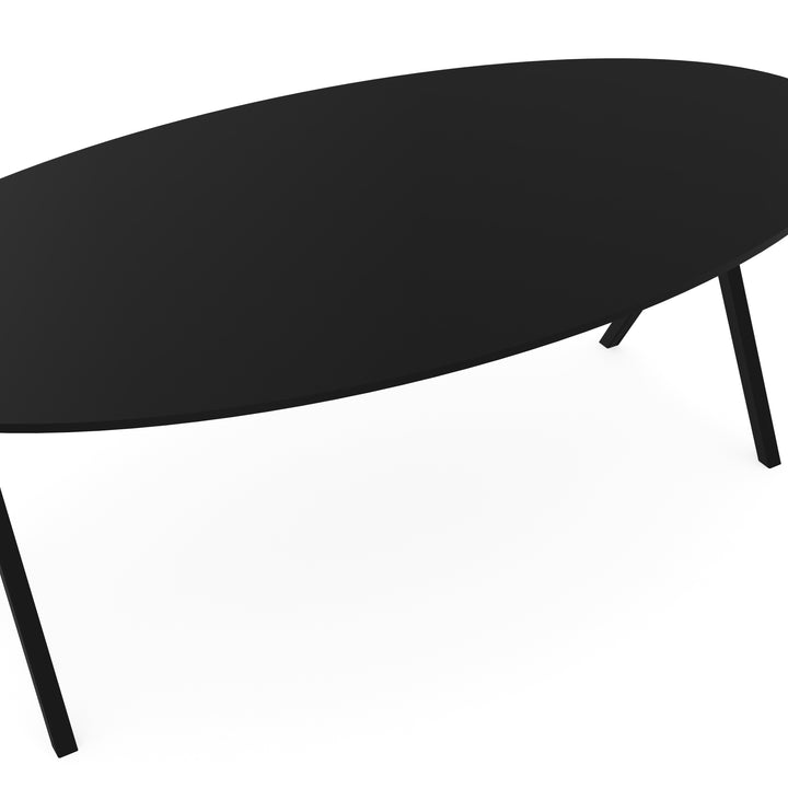 Fenix Eettafel nero ingo - Ovaal - scissor zwart - {{ product.type }} - Kas20