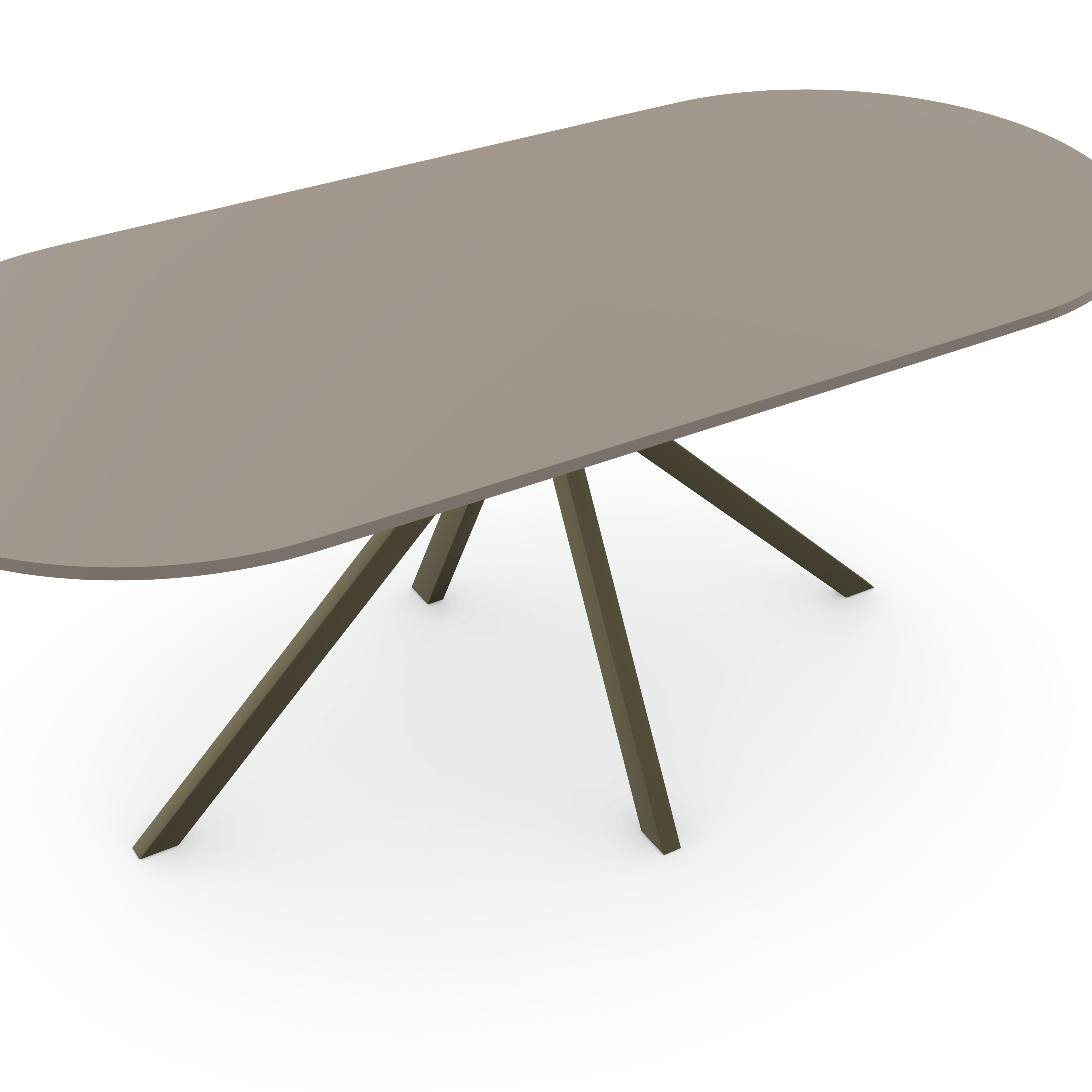 Fenix Eettafel Beige Arizona - Plat ovaal - Jeroen onderstel