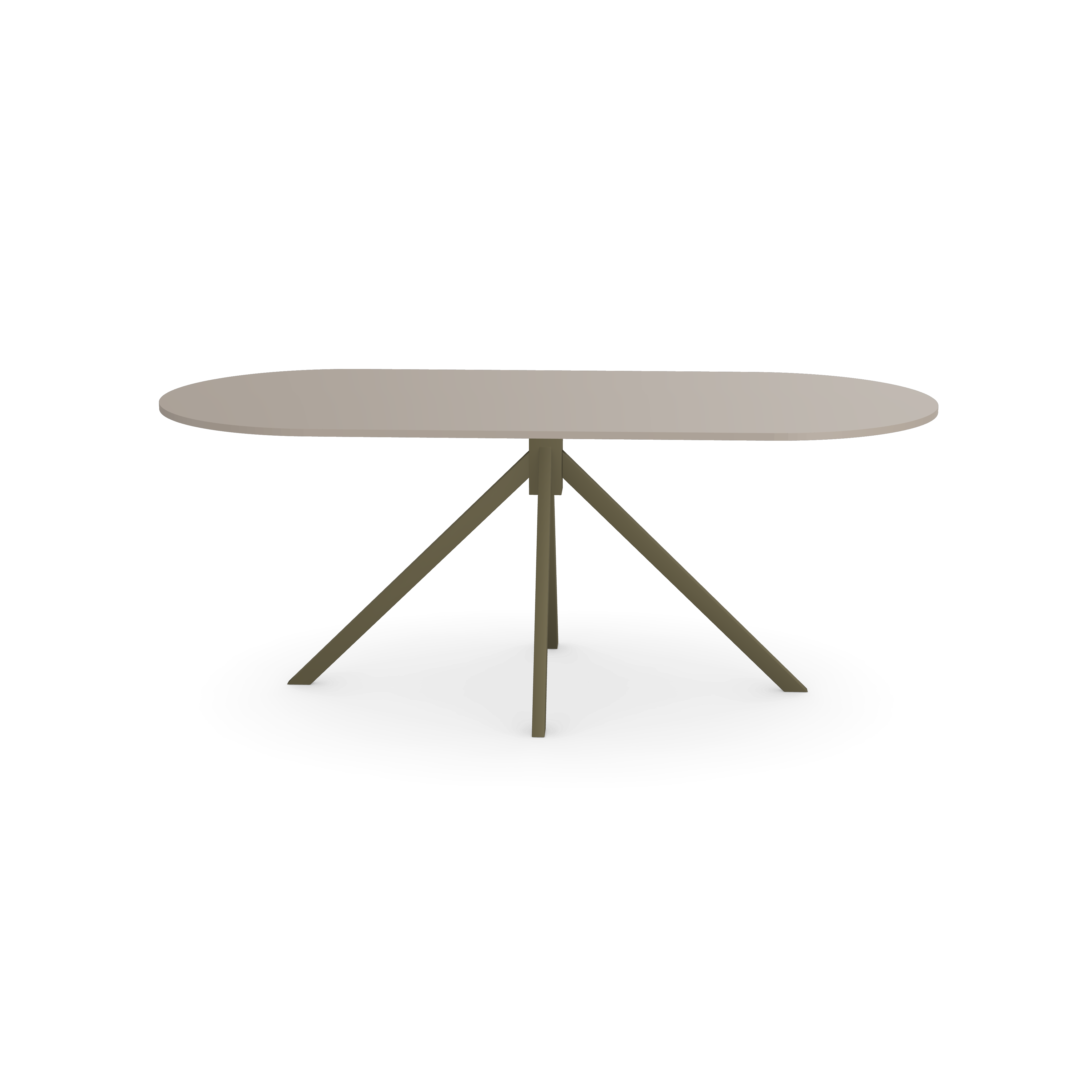 Fenix Eettafel Beige Arizona - Plat ovaal - Jeroen onderstel