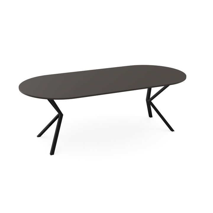 Fenix Eettafel Grigio Londra - Plat Ovaal - VV zwart - {{ product.type }} - Kas20