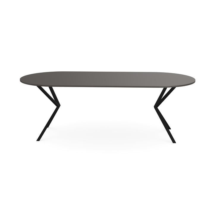 Fenix Eettafel Grigio Londra - Plat Ovaal - VV zwart - {{ product.type }} - Kas20