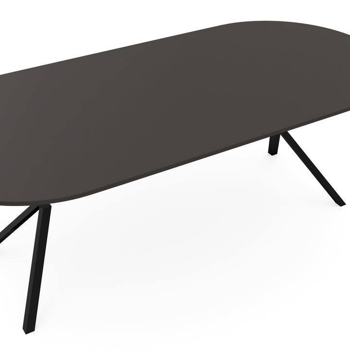 Fenix Eettafel Grigio Londra - Plat Ovaal - VV zwart - {{ product.type }} - Kas20