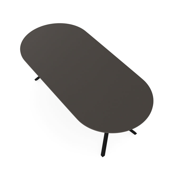 Fenix Eettafel Grigio Londra - Plat Ovaal - VV zwart - {{ product.type }} - Kas20
