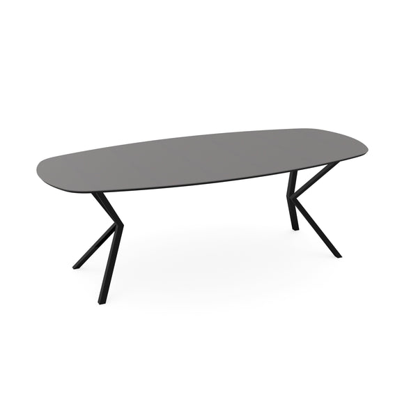 Fenix eettafel Grigio Efeso - Deens ovaal - VV zwart
