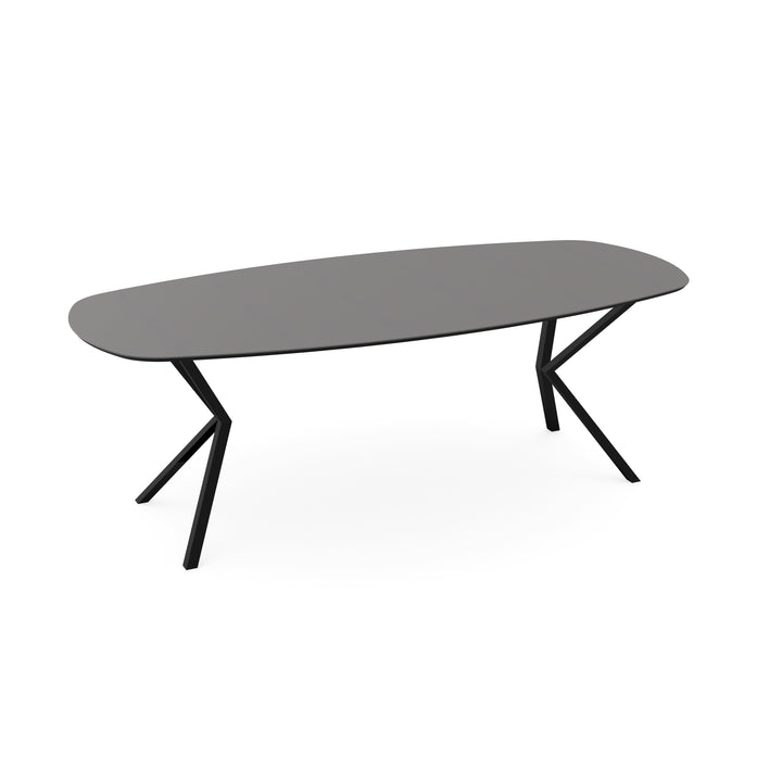 Fenix eettafel Grigio Efeso - Deens ovaal - VV zwart - {{ product.type }} - Kas20