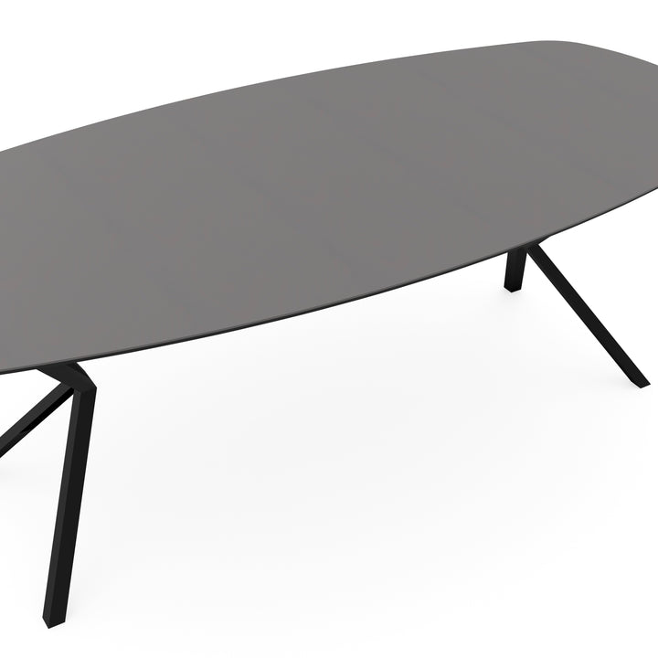Fenix eettafel Grigio Efeso - Deens ovaal - VV zwart - {{ product.type }} - Kas20