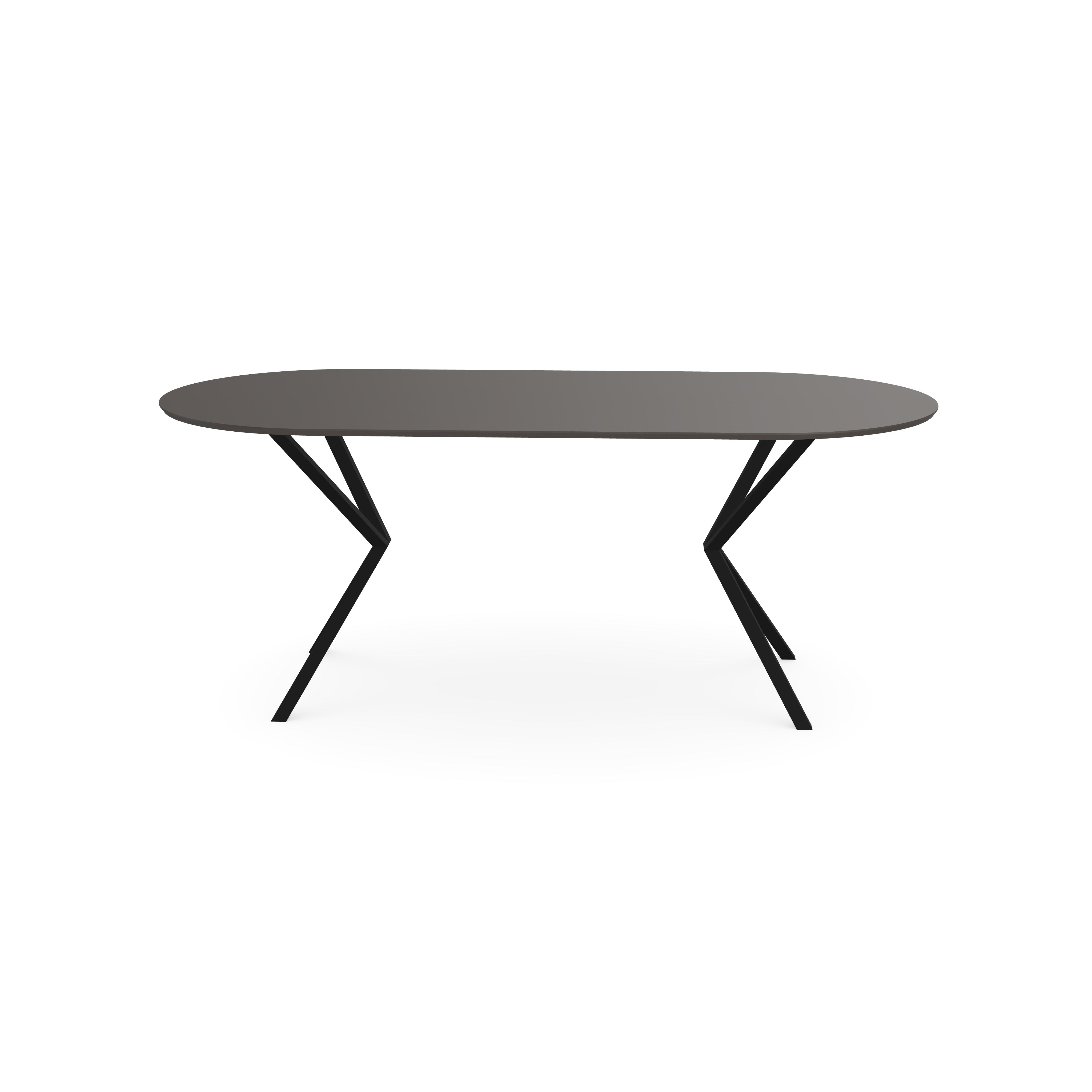 Fenix Eettafel Grigio Londra - Plat Ovaal - VV Onderstel