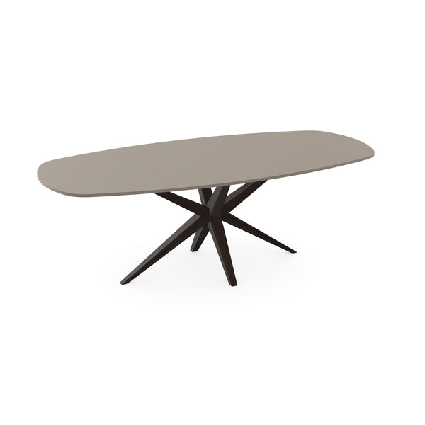 Fenix eettafel beige arizona - Deens ovaal - Marcel walnut brown
