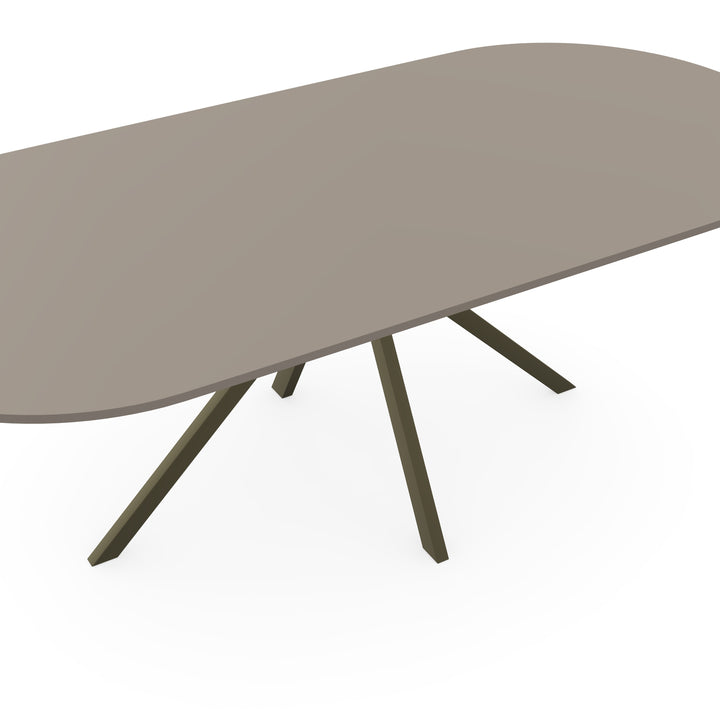 Fenix eettafel Beige Arizona - Plat ovaal - Jeroen donker bruin - {{ product.type }} - Kas20
