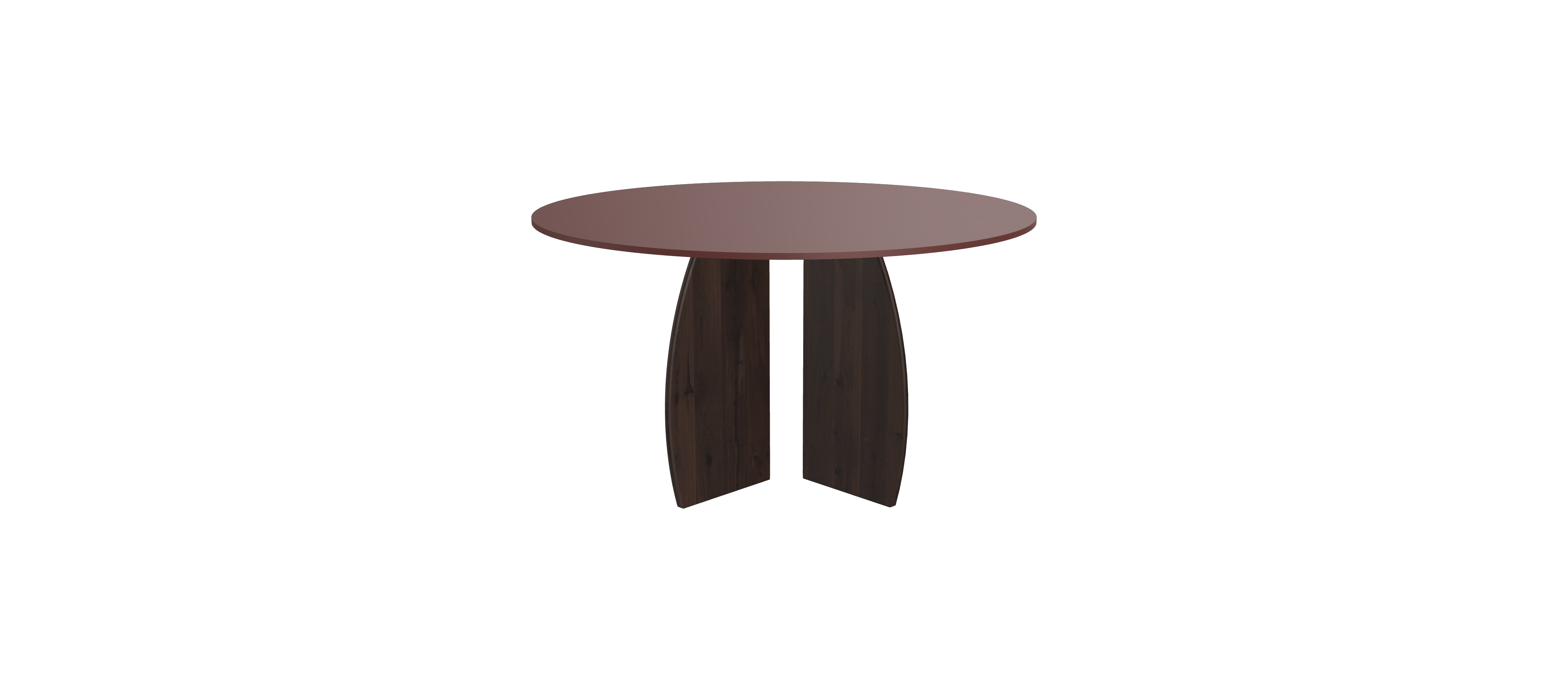 Eettafel Fenix Rosso Jaipur - Rond - Maan midden Walnut Brown