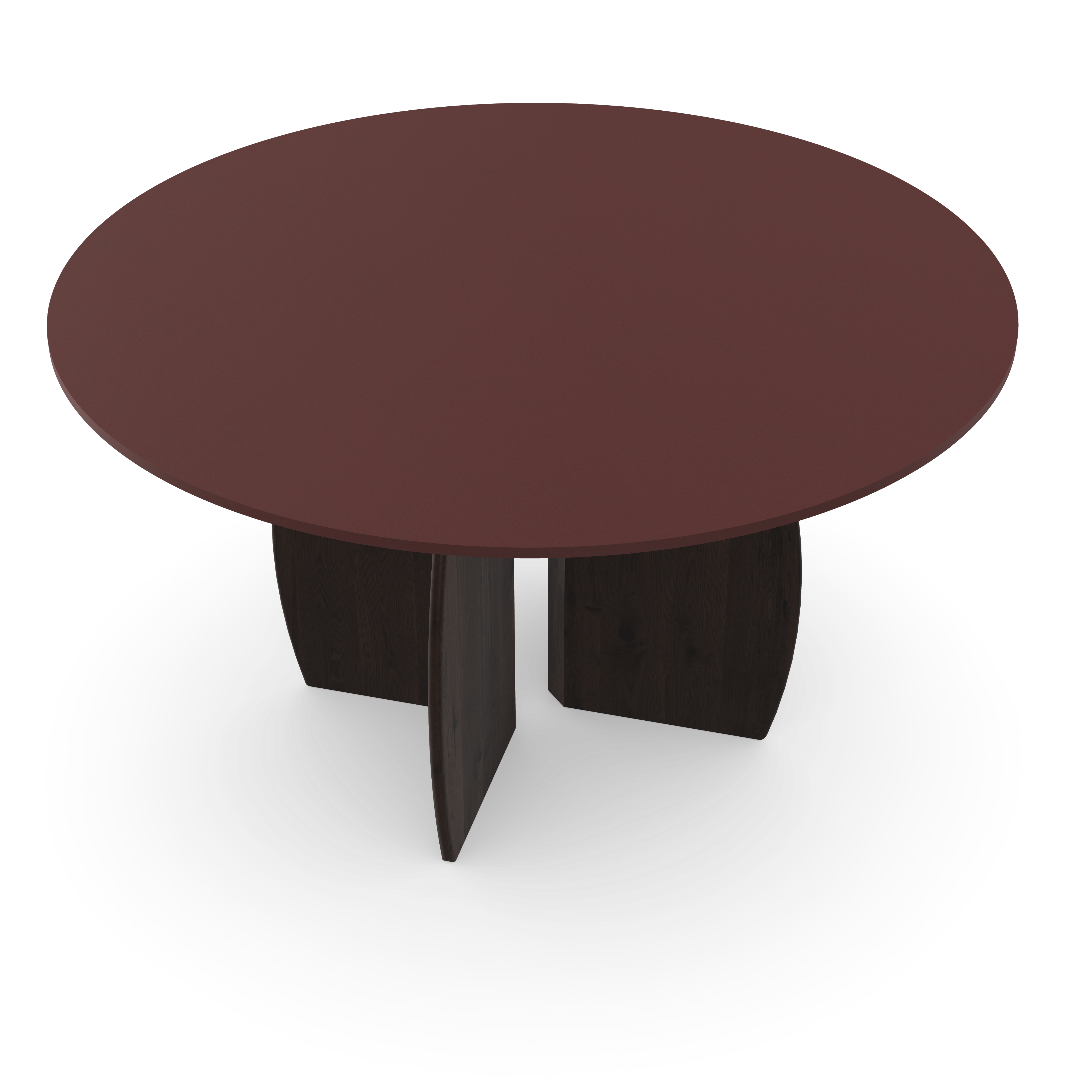 Eettafel Fenix Rosso Jaipur - Rond - Maan midden Walnut Brown