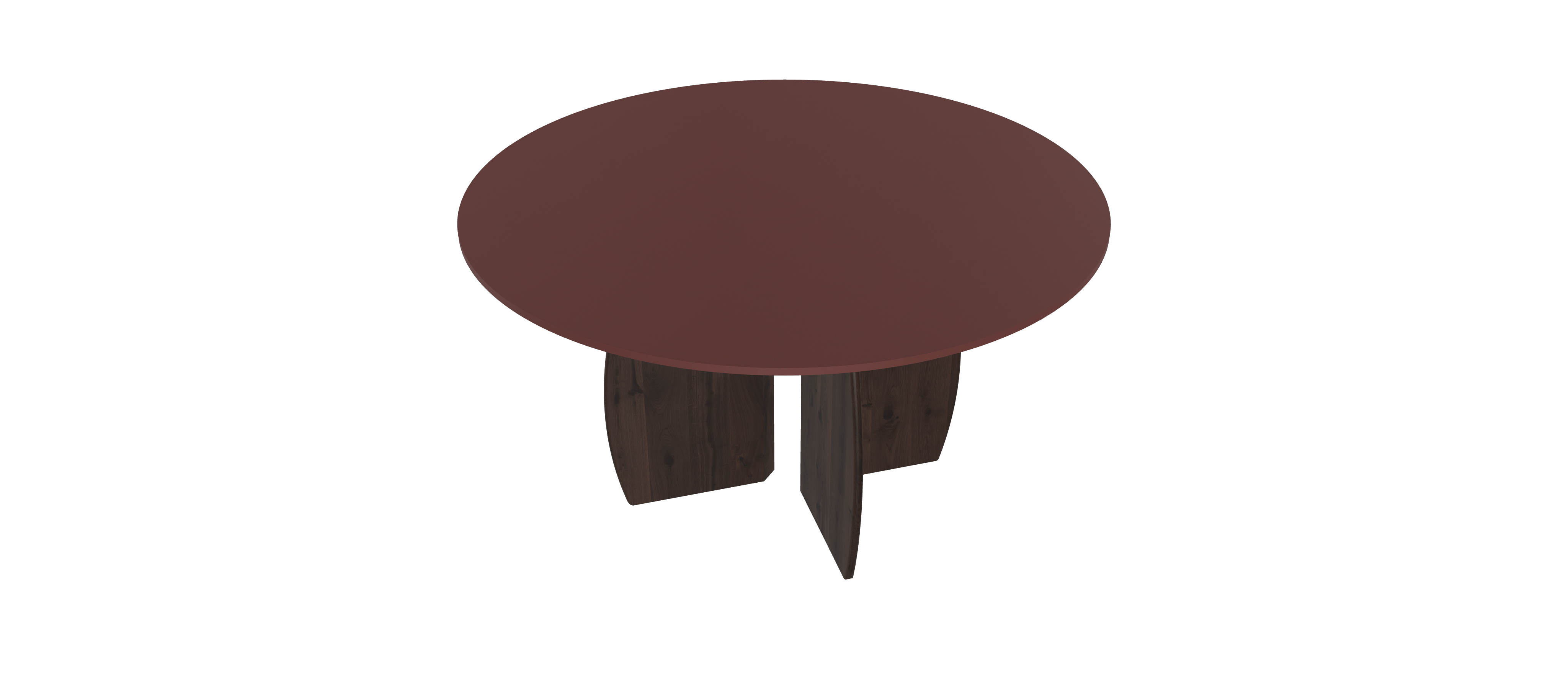 Eettafel Fenix Rosso Jaipur - Rond - Maan midden Walnut Brown