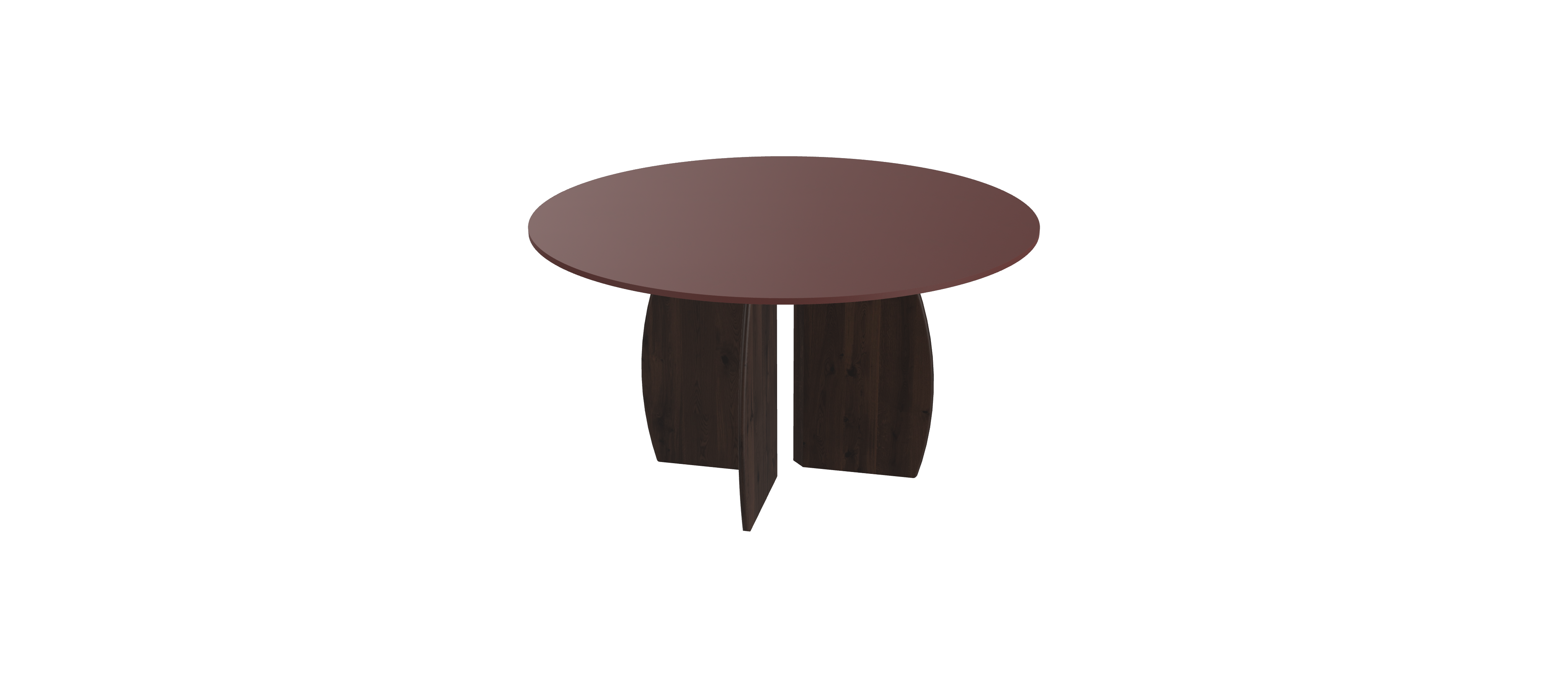 Eettafel Fenix Rosso Jaipur - Rond - Maan midden Walnut Brown