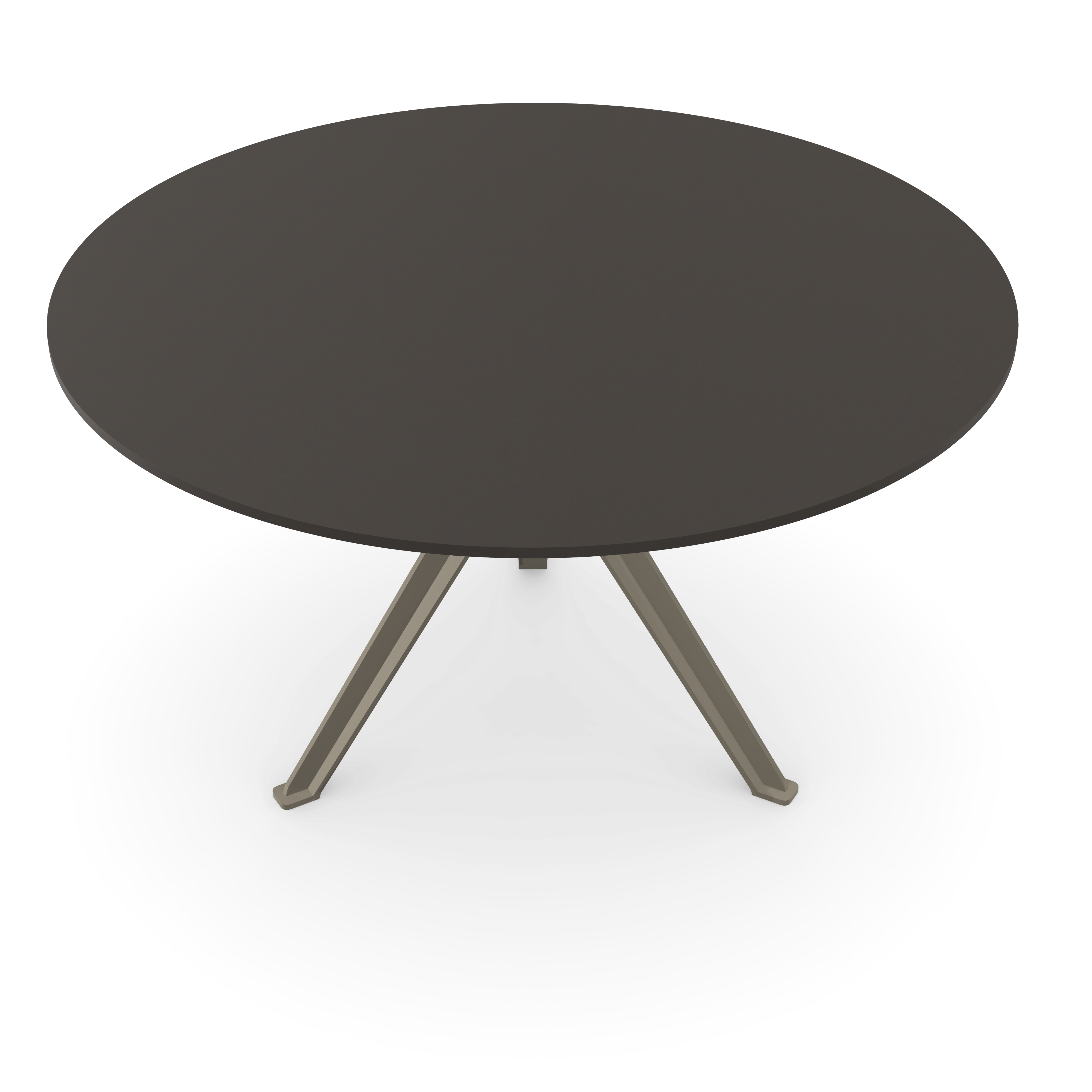 Eettafel Fenix Grigio Londra - Rond - Stella Onderstel Mat Lichtbruin