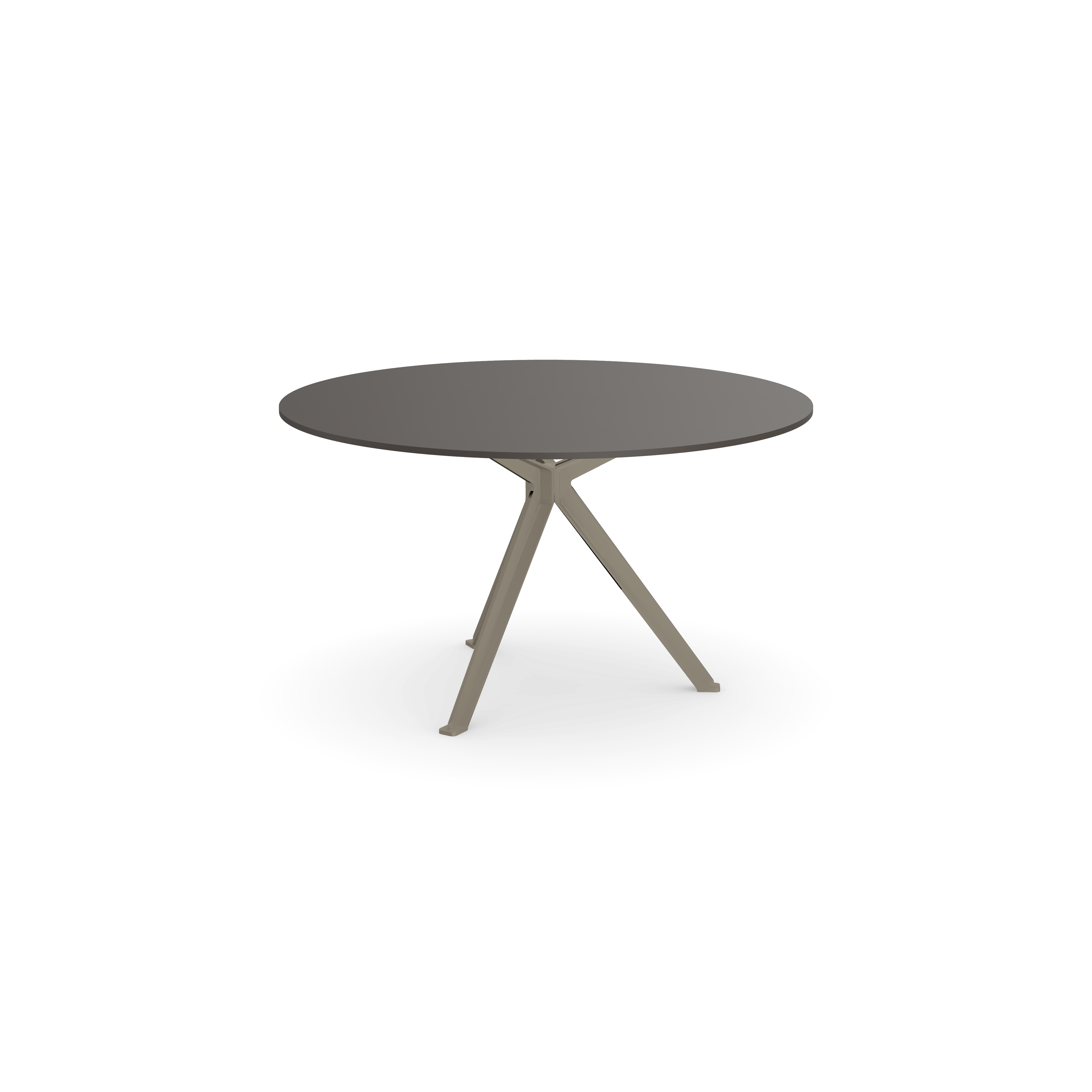 Eettafel Fenix Grigio Londra - Rond - Stella Onderstel Mat Lichtbruin