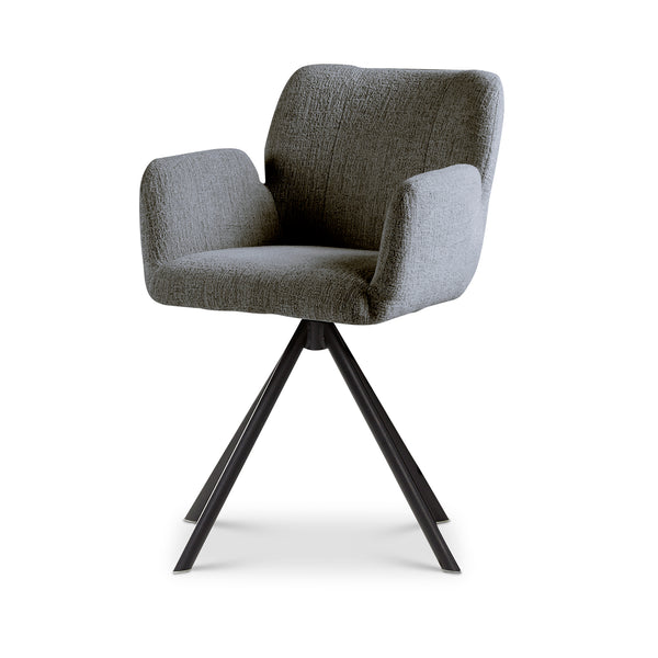 Falco Baran Antracite eetkamerstoel - Swivel draaipoot - {{ product.type }} - Kas20