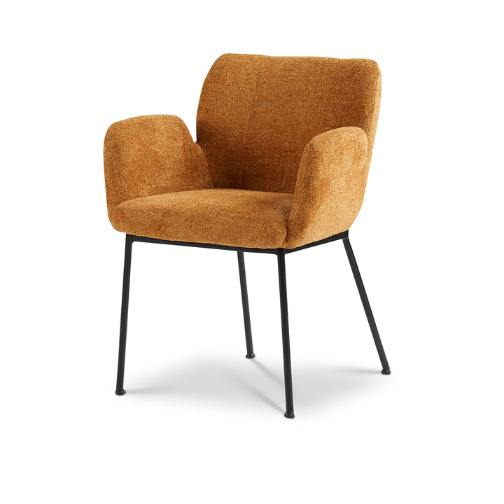 Falco Baran Cognac eetkamerstoel - 4 poten - {{ product.type }} - Kas20