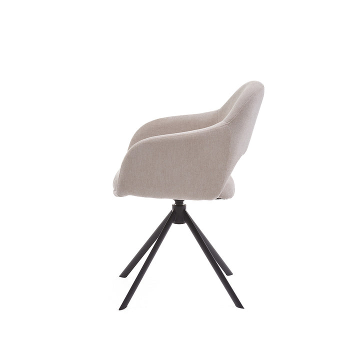 Eetkamerstoel Liam - Guard Beige - Draaibaar onderstel - {{ product.type }} - Kas20
