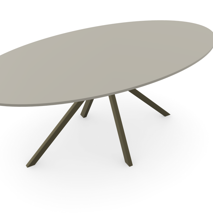 HPL Eettafel Seashell - Ovaal - Jeroen zwart - {{ product.type }} - Kas20
