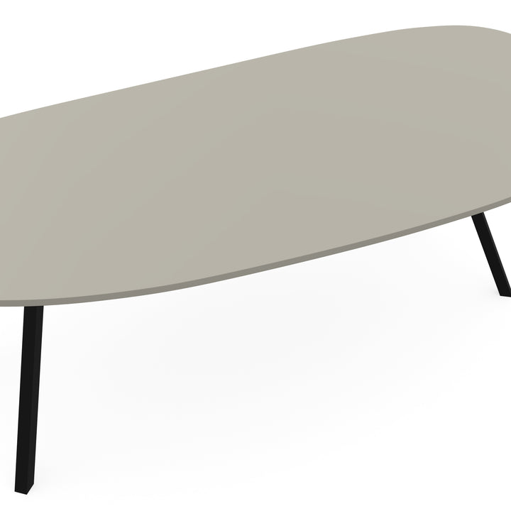 HPL Eettafel seashell - Organisch A - I-schuin zwart - {{ product.type }} - Kas20