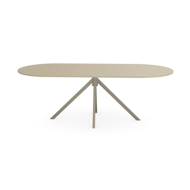 HPL Eettafel Dark Ecru - Plat Ovaal - Jeroen Licht Bruin - {{ product.type }} - Kas20