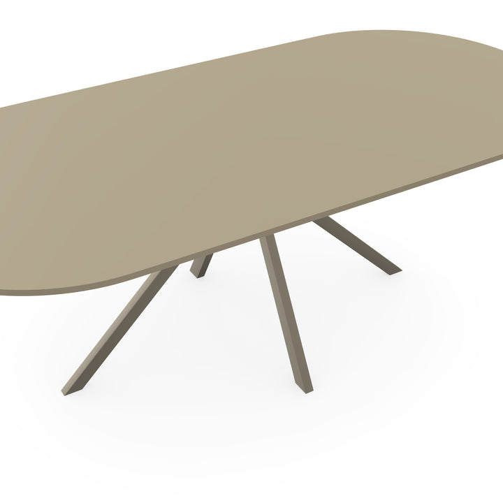 HPL Eettafel Dark Ecru - Plat Ovaal - Jeroen Licht Bruin - {{ product.type }} - Kas20