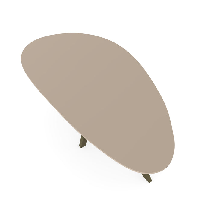 HPL Eettafel Oatmeal Beige - Kiezel B - Spin donker bruin - {{ product.type }} - Kas20