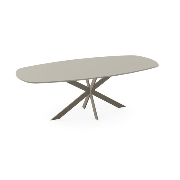 HPL Eettafel Seashell - Deens ovaal - Matrix ultra dun licht bruin